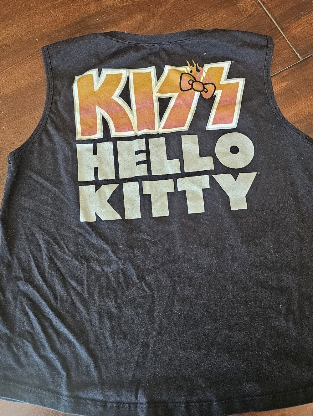 Vintage Y2K Sanrio by Doe Hello Kitty KISS Tank Top Sleeveless - Picture 2 of 5